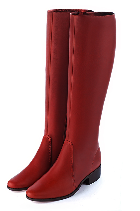 Scarlet red dress knee-high boots for women - Florence KOOIJMAN